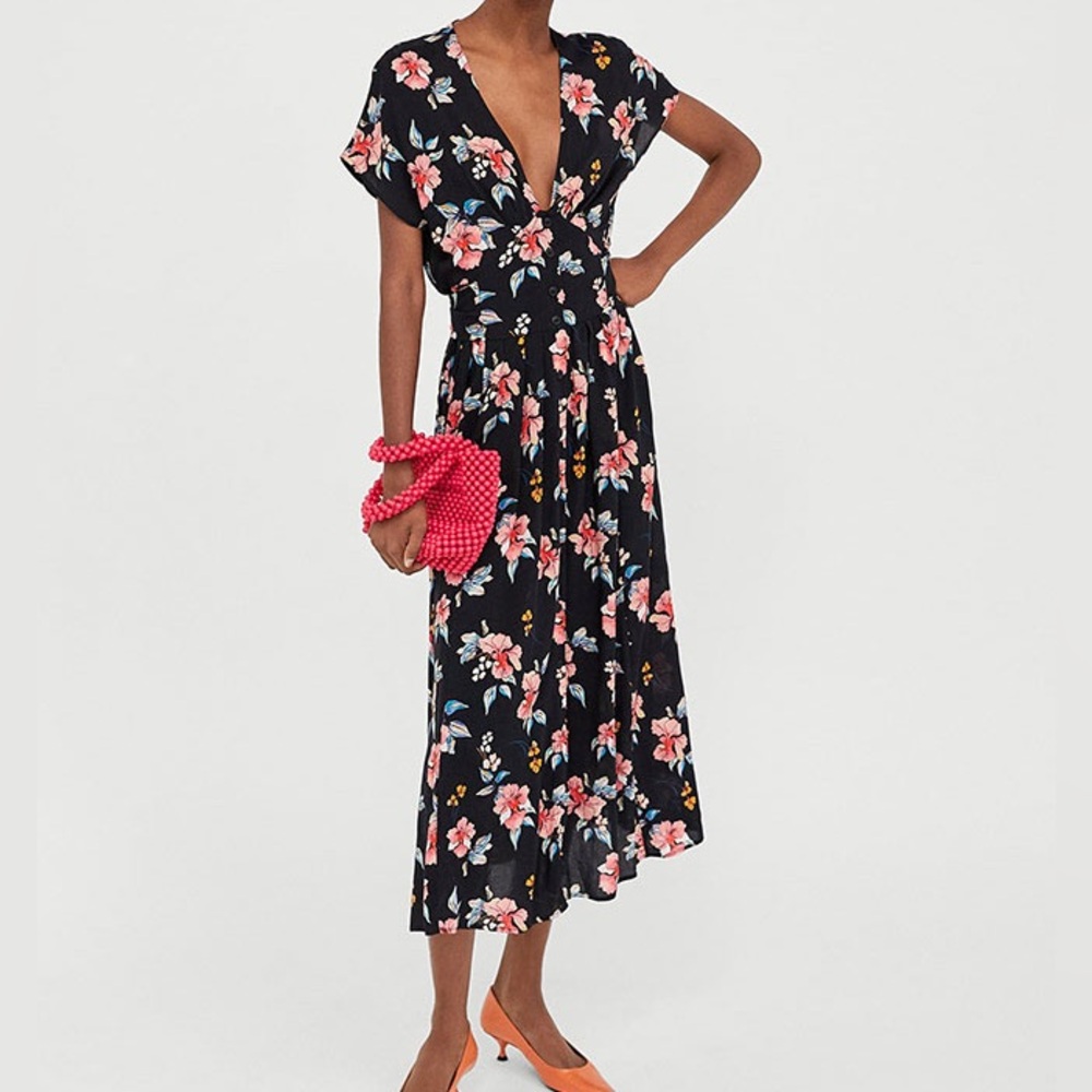 Zara Floral Midi Dress